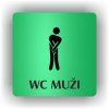 Cedule wc muži – plast (piktogram)