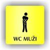Cedule wc muži – plast (piktogram)
