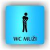 Cedule wc muži – plast (piktogram)