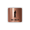 Cedule wc muži | Piktogram (čtverec)
