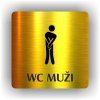 Cedule wc muži – plast (piktogram)