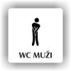 Cedule wc muži – plast (piktogram)