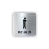 Cedule wc muži piktogram štíhlá postava | Piktogram (čtverec)