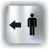 Cedule muži v levo – plast (piktogram)