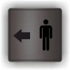 Cedule muži v levo – plast (piktogram)