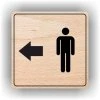 Cedule muži v levo – plast (piktogram)