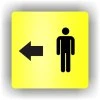 Cedule muži v levo – plast (piktogram)