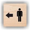 Cedule muži v levo – plast (piktogram)