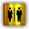 Cedule dámy páni – plast (piktogram)