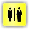 Cedule dámy páni – plast (piktogram)