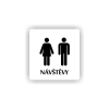 Cedule návštěvy muži ženy | Piktogram (čtverec)