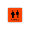 Cedule návštěvy muži ženy | Piktogram (čtverec)