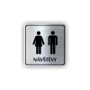 Cedule návštěvy muži ženy | Piktogram (čtverec)