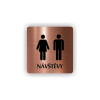 Cedule návštěvy muži ženy | Piktogram (čtverec)