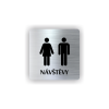 Cedule návštěvy muži ženy | Piktogram (čtverec)