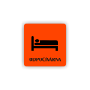 Cedule odpočívárna | Piktogram (čtverec)