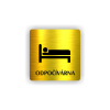 Cedule odpočívárna postel | Piktogram (čtverec)