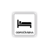 Cedule odpočívárna | Piktogram (čtverec)