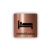 Cedule odpočívárna postel | Piktogram (čtverec)