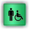 Cedule muži,vozíčkář – plast (piktogram)