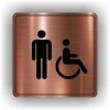 Cedule muži,vozíčkář – plast (piktogram)