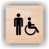 Cedule muži,vozíčkář – plast (piktogram)