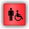 Cedule muži,vozíčkář – plast (piktogram)