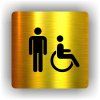 Cedule muži,vozíčkář – plast (piktogram)