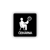 Cedule čekárna | Piktogram (čtverec)