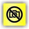 Cedule zákaz focení – plast (piktogram)