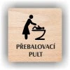 Cedule přebalovací pult – plast (piktogram)