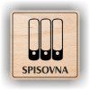 Cedule spisovna – plast (piktogram)