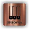 Cedule spisovna – plast (piktogram)