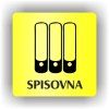 Cedule spisovna – plast (piktogram)