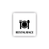 Cedule restaurace | Piktogram (čtverec)