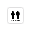 Cedule pacienti dvě postavy | Piktogram (čtverec)