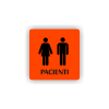 Cedule pacienti dvě postavy | Piktogram (čtverec)