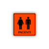 Cedule pacienti dvě postavy | Piktogram (čtverec)