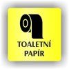 Cedule toaletní papír – plast (piktogram)