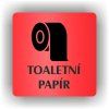 Cedule toaletní papír – plast (piktogram)