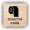 Cedule toaletní papír – plast (piktogram)