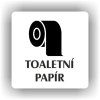 Cedule toaletní papír – plast (piktogram)