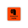 Cedule toaletní papír | Piktogram (čtverec)