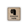Cedule toaletní papír | Piktogram (čtverec)