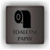 Cedule toaletní papír – plast (piktogram)
