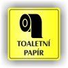 Cedule toaletní papír – plast (piktogram)