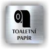 Cedule toaletní papír – plast (piktogram)