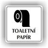 Cedule toaletní papír – plast (piktogram)