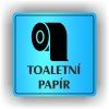 Cedule toaletní papír – plast (piktogram)