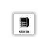 Cedule server | Piktogram (čtverec)